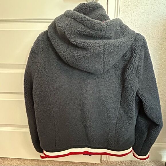 Tommy Hilfiger Zipper Front Hooded Fuzzy Jacket - Picture 5 of 8